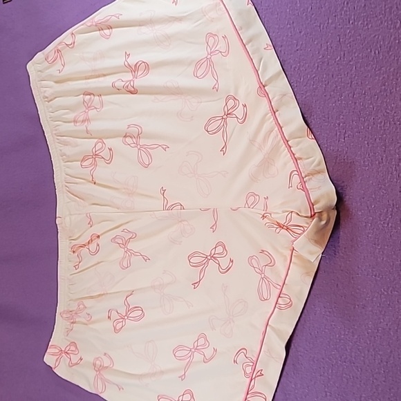 0733. NWTs ~ Bobbie Brooks Sleepwear ~ So Comfy ~ Slumber Party ~ Pink Bows - Picture 2 of 7